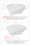 VE33208 - Klocki hamulcowe VEGGA (odp.GDB1559) BMW 5 E60 03-/3 E90 05-