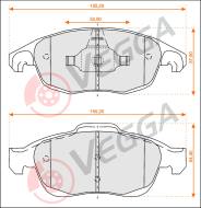 VE33231 - Klocki hamulcowe VEGGA (odp.GDB1690) PSA C4 09-/PARTNER 08-