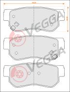 VE33239 - Klocki hamulcowe VEGGA /tył/ (odp.GDB3284) HYUNDAI GETZ 03-/KIA SPORTAGE 04-