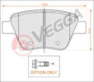 VE33246 - Klocki hamulcowe VEGGA /+4 ŚRUBY/ (odp.GDB1841) A3 03-/OCTAVIA 04-/GOLF VI 08-