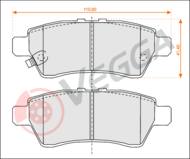 VE33251 - Klocki hamulcowe VEGGA /tył/ (odp.GDB3405) NAVARA 04-/NISSAN PATHFINDER 05-