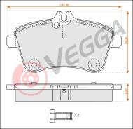 VE33254 - Klocki hamulcowe VEGGA /+2 ŚRUBY/ (odp.GDB1628) DB W169 04-/W245 05-