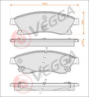 VE33265 - Klocki hamulcowe VEGGA (odp.GDB1843) GM ASTRA J 09-/CHEVROLET CRUZE 09-