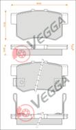 VE33269 - Klocki hamulcowe VEGGA /tył/ (odp.GDB774) HONDA ACCORD IV 91-/ROVER 600 83-