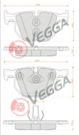 VE33270 - Klocki hamulcowe VEGGA /tył/ (odp.GDB1730) BMW X5 E70 07-/X6 E71/E72 08-