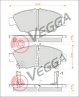 VE33272 - Klocki hamulcowe VEGGA (odp.GDB3375) HONDA CIVIC V/VI/VII/VIII/HONDA CR-Z 10-