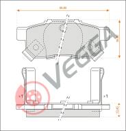 VE33276 - Klocki hamulcowe VEGGA (odp.GDB3174) HONDA CIVIC 95-/JAZZ 08- /PATRZ VE33194/