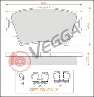 VE33286 - Klocki hamulcowe VEGGA /tył/ (odp.GDB3426) TOYOTA RAV 4 06-/LEXUS ES 12-