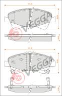 VE33288 - Klocki hamulcowe VEGGA (odp.GDB3479) TOYOTA AVENSIS 09-/COROLLA 06-