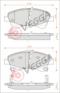 VE33288 - Klocki hamulcowe VEGGA (odp.GDB3479) TOYOTA AVENSIS 09-/COROLLA 06-