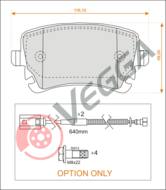 VE33295 - Klocki hamulcowe VEGGA /tył/ /+CZ/ (odp.GDB1508) VAG PHAETON 02-