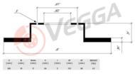 VE31010 - Tarcza hamulcowa VEGGA (odp.DF2651) /tył/ 245x10 VAG A4/A6/PASSAT 96-