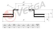 VE31030 - Tarcza hamulcowa VEGGA (odp.DF4027) 288X24,9 OCTAVIA 96-/GOLF IV 97-/IBIZA 02-