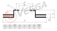 VE31271 - Tarcza hamulcowa VEGGA (odp.DF4310S) 313X26 VAG SHARAN 95-/ALHAMBRA 95-