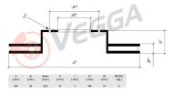 VE31171 - Tarcza hamulcowa VEGGA (odp.DF4229) /przód/ 300X26 RENAULT LAGUNA II 01-