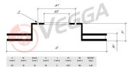 VE31353 - Tarcza hamulcowa VEGGA (odp.DF4484) /tył/ 312X18 TOYOTA LAND CRUISER 02-/LEXUS GX 01-