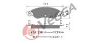 VE33325 - Klocki hamulcowe VEGGA /+CZ/ (odp.GDB1447) PSA C5 I 01-/C5 II 05-