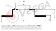 VE31381 - Tarcza hamulcowa VEGGA (odp.DF2657) /tył/ 239x9 HONDA CIVIC V/VI/JAZZ 08-
