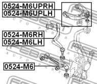 0524-M6 - Wahacz FEBEST /przód L/ MAZDA 6 02-08