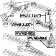 VWAB-31KIT - Tuleja wahacza FEBEST /tył/ /zestaw/ VAG Q7 06-15