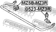 MZSB-MZ3R - Poduszka stabilizatora FEBEST /tył/ 16 MAZDA 3 BK 03-08