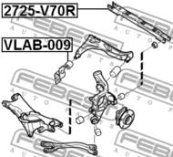 VLAB-009 - Tuleja wahacza FEBEST /tył górny/ VOLVO XC90 03-14