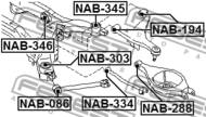 NAB-346 - Tuleja belki FEBEST /pływająca/ NISSAN FUGA 04-09