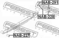 NAB-291 - Tuleja resora FEBEST /tył/ NISSAN URVAN 01-12