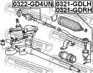 0322-GD4UN - Drążek kierowniczy FEBEST HONDA JAZZ/FIT 02-08