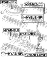 1220-NFLOWF - Sworzeń wahacza FEBEST /przód/ HYUNDAI SONATA 05-10/GRANDEUR 05-