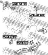 MZM-GFMF - Poduszka silnika FEBEST /przód/ MAZDA 626 97-02