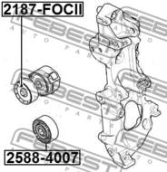 2187-FOCII - Rolka napinacza FEBEST FORD FOCUS 04-08