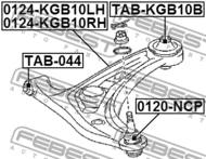 TAB-KGB10B - Tuleja wahacza FEBEST /tył/ PSA C1 06-14