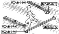 MZAB-077 - Tuleja wahacza FEBEST /tył tylna/ 89-94 MAZDA 323 BG