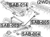 SAB-003 - Tuleja wahacza FEBEST SUBARU IMPREZA 00-07