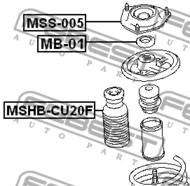 MSHB-CU20F - Osłona amortyzatora FEBEST /przód/ MITSUBISHI LANCER 00-09