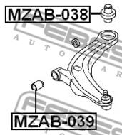 MZAB-038 - Tuleja wahacza FEBEST /tył/ MAZDA MPV 99-06