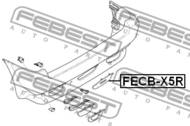 FECB-X5R - Nakładka zderzaka FEBEST /tył/ BMW X5 E53 99-06