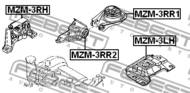 MZM-3RR2 - Poduszka silnika FEBEST /tył/ MAZDA 3 BK 03-08