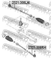 2521-308RH - Końcówka kierownicza FEBEST /P/ PSA 308 07-13