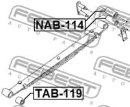 NAB-114 - Tuleja resora FEBEST /tył/ NISSAN NP300 PICK UP 08-