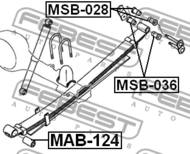 MAB-124 - Tuleja resora FEBEST /tył/ MITSUBISHI L200 96-07