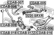 3220-SRXR - Sworzeń wahacza FEBEST /tył górny/ CADILLAC SRX 03-10