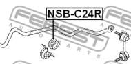 NSB-C24R - Poduszka stabilizatora FEBEST /tył/ 17 NISSAN SERENA 99-04