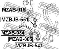 MZAB-084 - Tuleja wahacza FEBEST /przód dolny/ MAZDA 6 02-08