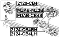 2120-CB4 - Sworzeń wahacza FEBEST /przód/ 21mm FORD FOCUS 04-08