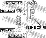 NSHB-Z51R - Osłona amortyzatora FEBEST /tył/ NISSAN MURANO 07-14