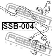 SSB-004 - Poduszka stabilizatora FEBEST /tył/ 12 SUBARU IMPREZA 00-07