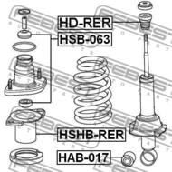 HSHB-RER - Osłona amortyzatora FEBEST /tył/ HONDA CR-V 07-12