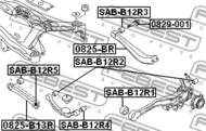 SAB-B12R5 - Tuleja wahacza FEBEST /tył/ SUBARU LEGACY 03-09